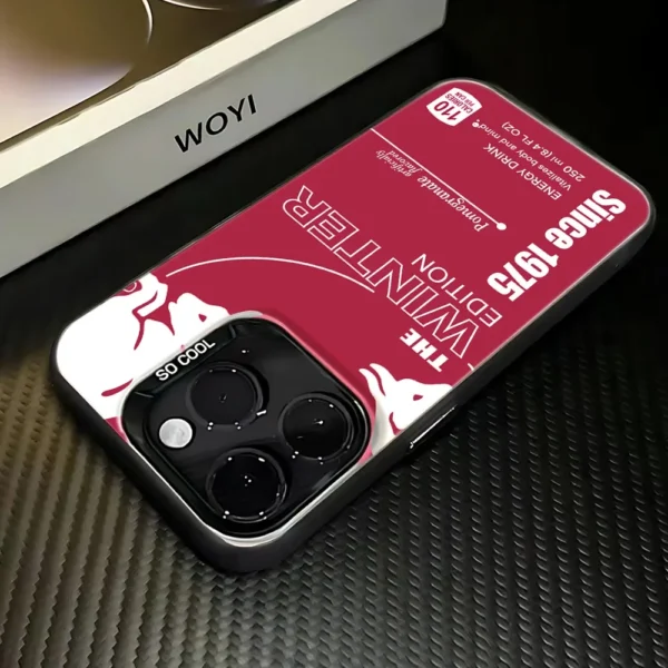 ⁦Fashion Red Phone Case For ins B-Bulles Phone Case For iPhone 16e 16 15 14 13 12 11 mini Pro Max X XR XSMAX Plus Anti Back Cover⁩ - الصورة ⁦5⁩