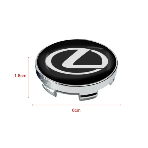 4pcs 60mm Car Wheel Center Hub Center Cap Rim Hub Dustproof Cover Emblemem For Lexus RX 300 IS 250 300 GX 400 460 UX 200 NX - Image 3