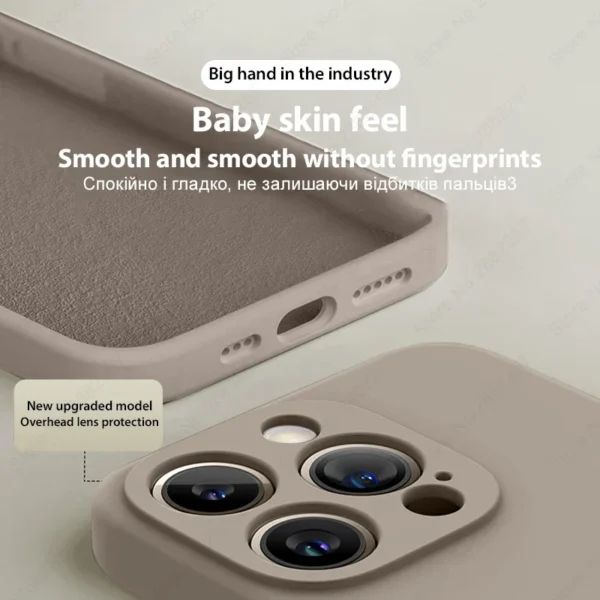 Luxury Liquid Silicone Phone Case For Apple iPhone 16 15 14 13 12 11 Pro Max Soft Case Shockproof Bumper Cover Phone Accessories - Image 3