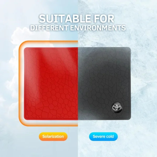⁦PVC Buffer Mat Non Slip Pad Car Accessories For Toyota Gazoo Racing TRD Corolla Yaris Chr Auris Rav4 Prius Prado Avensis Verso⁩ - الصورة ⁦2⁩