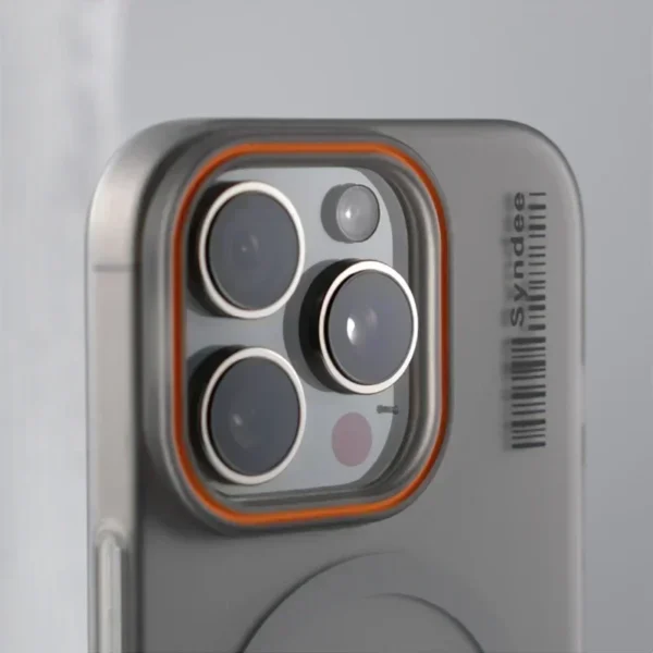 ⁦Ultra Thin Frosted Barcode Wireless Charging MagSafe Phone Case for iPhone 17 16 14 15 13 12 Pro Max Translucent Hard PC Cover⁩ - الصورة ⁦3⁩