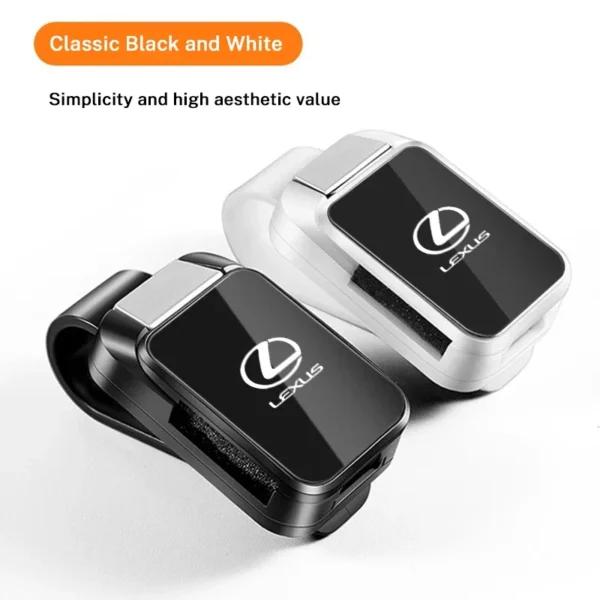 ⁦Car Sun Visor Glasses Clip Auto Sunglasses Holder Card Case For Lexus Fsport GX470 RX330 IS250 LX570 LX600 Ct200h RX350 IS300h⁩ - الصورة ⁦3⁩