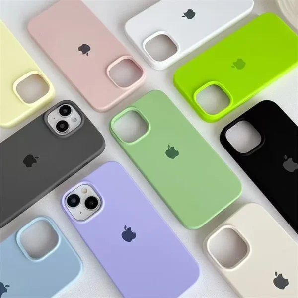 ⁦Original Silicone Case For iPhone 13 14 15 16 17 Pro Official Cover For Apple iPhone 16 Plus 17 Air 13 14 15 16 17 Pro Max Case⁩ - الصورة ⁦3⁩