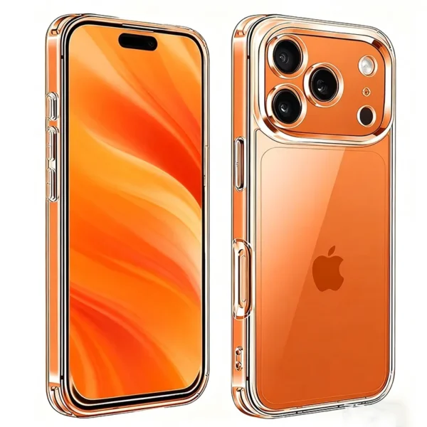 ⁦For iPhone 17 Pro Case apple iPhone 17 Air iPhone 17 Pro Max Cover Bumper Shockproof Clear PC + Silicone Protective Phone Cover⁩ - الصورة ⁦6⁩