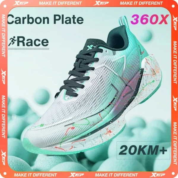 Xtep 360X Professional Running shoes Men's Carbon Plate Marathon PB Sport Shoe Lightweight ETPU Material Sneakers 976119110080 - Image 2