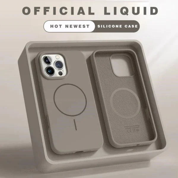 Magnetic Phone Case For iPhone 15 14 16 Plus 11 12 13 17 Pro Max Shockproof Silicone Cover Magsafe Wireless Charge Phone Cases