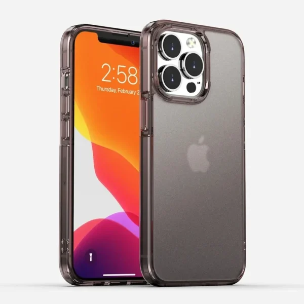 ⁦Luxury Translucent Matte Case for iPhone 17 Pro Max Air PC TPU Hybird Armor Phone Cover for iPhone 16 15 14 13 12 Pro Max Plus⁩ - الصورة ⁦6⁩