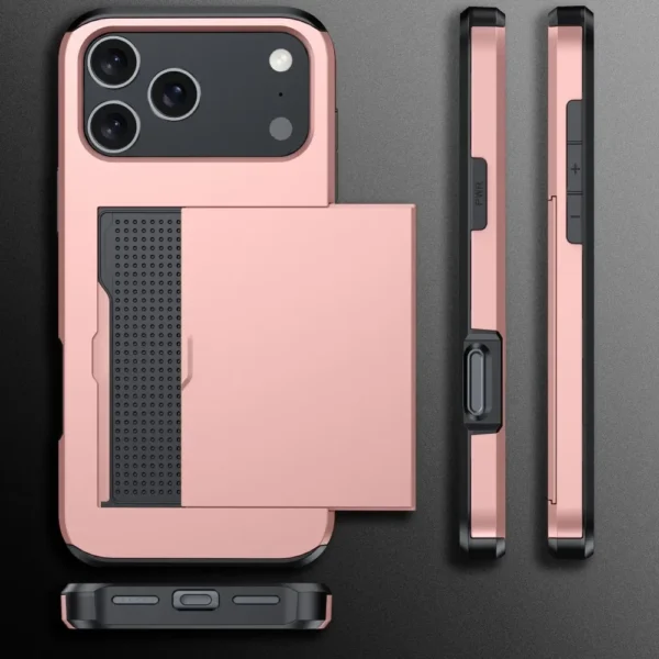 Case For iPhone 17 Pro Max 17 Air Cover Wallet Card Slide Slot Slim Hard PC Heavy Duty Protective Cover For iPhone 17Pro Max - Image 5