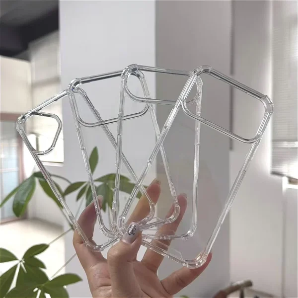 ⁦New Four-corner anti-drop Clear Case for iPhone 17 17 Air 17 Pro Max Shockproof transparent hard Cover for 17Pro with Feature⁩ - الصورة ⁦2⁩