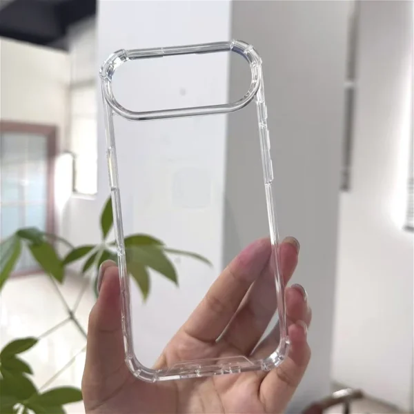 ⁦New Four-corner anti-drop Clear Case for iPhone 17 17 Air 17 Pro Max Shockproof transparent hard Cover for 17Pro with Feature⁩ - الصورة ⁦5⁩