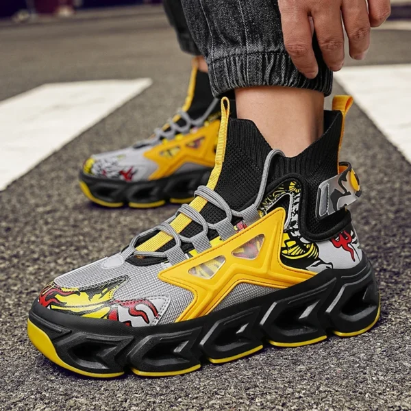 ⁦Shoes men Sneakers Male casual Mens Shoes tenis Luxury shoes Trainer Race Breathable Shoes fashion running Shoes for women⁩ - الصورة ⁦3⁩