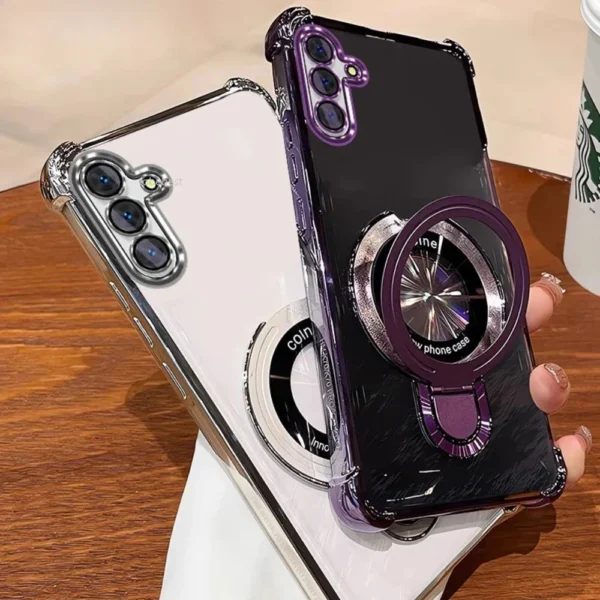 Shockproof Plating Magnetic Bracket Magsafe Case For Samsung Galaxy A16 A26 A36 A56 A17 A07 A06 A15 A25 A35 A55 A14 A24 A34 A54 - Image 3