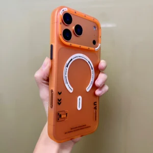 Matte Magnetic Phone Case For iPhone 17 17Pro 17 Pro Max For Magsafe Wireless Charge Frosted Metal Lens Frame Buttons Back Cover