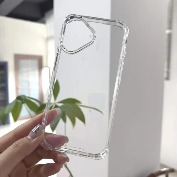 ⁦New Four-corner anti-drop Clear Case for iPhone 17 17 Air 17 Pro Max Shockproof transparent hard Cover for 17Pro with Feature⁩ - الصورة ⁦4⁩