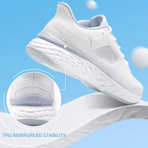 ⁦ONEMIX Ivory White Running Shoes For Men Chunky Sneakers Marathon Trainers Footwear Breathable Mesh Women Walking Tennis Shoes⁩ - الصورة ⁦6⁩