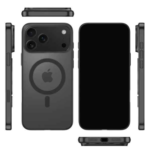 ⁦Luxury Matte Ultra Thin Clear For Magsafe Wireless Charge Case For iPhone 17 Air 16E 15 14 Plus 13 12 11 Pro Max Hard PC Cover⁩ - الصورة ⁦6⁩