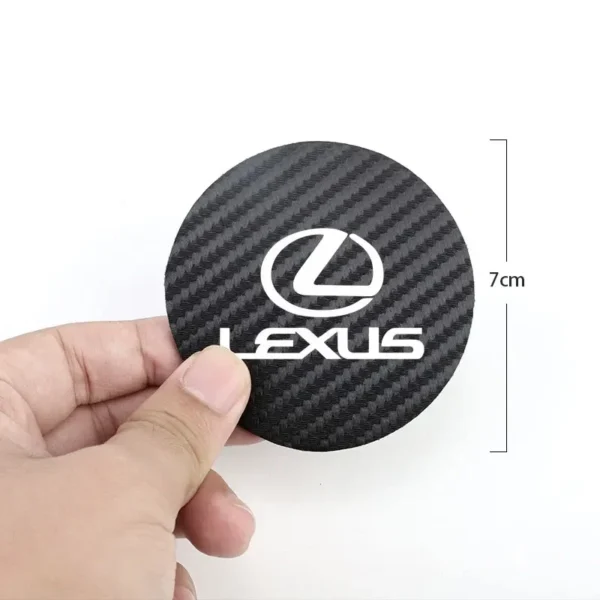 2Pcs Leather Coaster Anti-noise Water Cup Pad Cushion For Lexus UX250h RX450h CT200h RX400h NX300h RX350 RX300 GX470 IS350 ES335 - Image 2