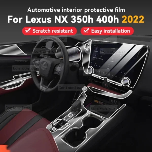 For LEXUS NX 350h 400h 2022 Car Interior Protective Film Center Navigation Instrucment Anti-Scratch Repair Sticker Accessories