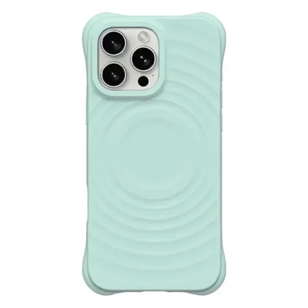 ⁦Simple Candy Colors Ripple Silicone Magnetic Phone Case Cover for IPhone 12 13 14 15 16 Pro Max Case for 16 Series⁩ - الصورة ⁦3⁩