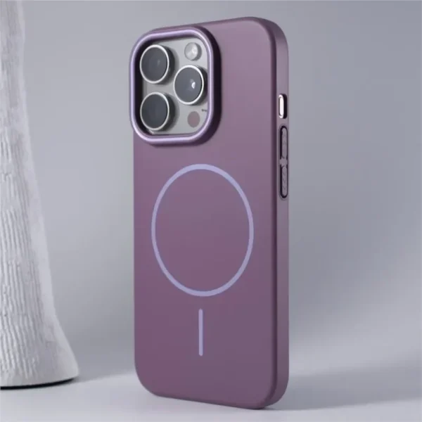 ⁦Luxury Original Hard PC Magsafe Case for iPhone 17 Air 16 15 14 Plus 13 12 Mini 11 Pro Max Shockproof Matte Thin Magnetic Cover⁩ - الصورة ⁦2⁩