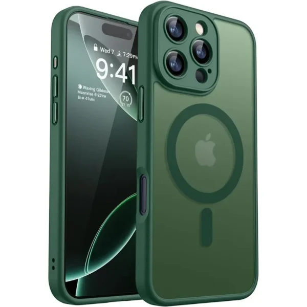 Luxury Frosted Phone Case For iPhone 16 15 14 13 12 11 Pro Max Plus 17 Air For Magsafe Matte Transparent Magnetic Cover - Image 6