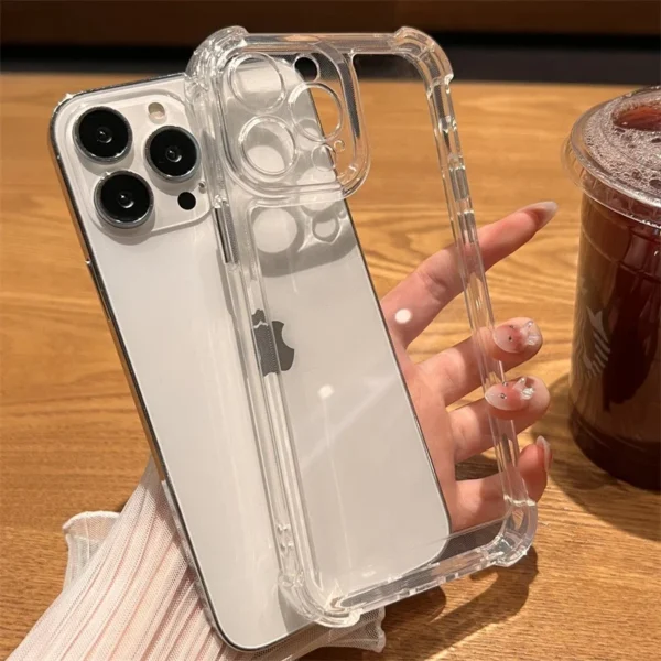 Luxury Shockproof Transparent Case For iPhone 17 Air 16 15 14 13 12 11 Pro Max 16E 7 8 Plus Bumper Cases Cover - Image 4