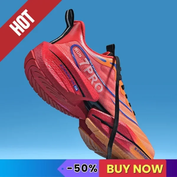 ⁦NEW Sports Running Shoes Men Marathon Breathable Comfortable Women Athletic Training Outdoor Sneakers Air Cushion Carbon Plate⁩ - الصورة ⁦3⁩
