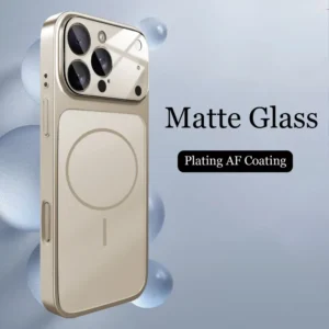 Original Glass Nano Matte Case For iPhone 17 Air 16 15 14 13 Pro Max 17Pro Magnetic For Magsafe Wireless Charging Armor Funda