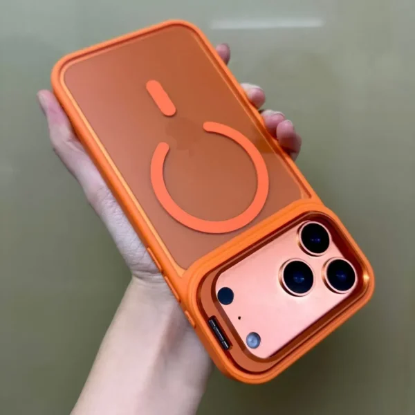 New Frosted Matte Translucent Magnetic Case For iPhone 17 17Pro 17Air 17 Pro Max Metal Bracket For Magsafe Wireless Charge Cover - Image 2