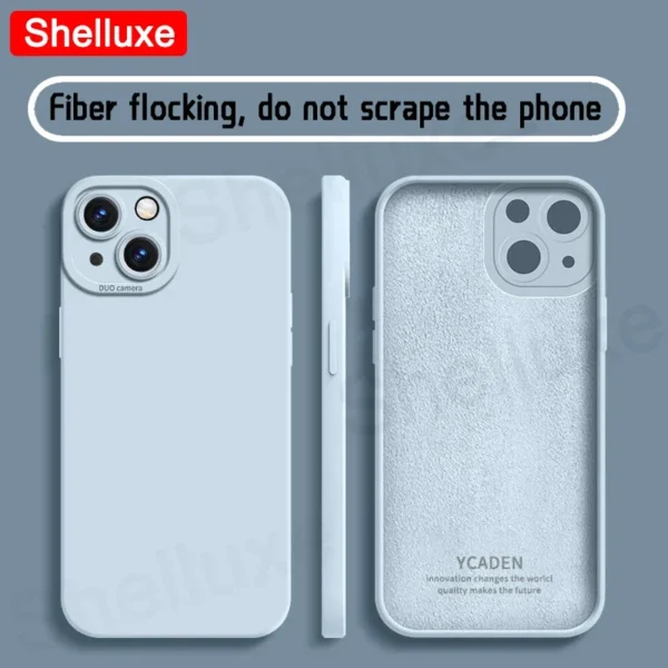 ⁦For iPhone17 Pro Max Case Shelluxe Square Liquid Silicone Cover For iPhone 17 Air iPhone17 ProMax Silky Feel Soft Phone Cases⁩ - الصورة ⁦3⁩