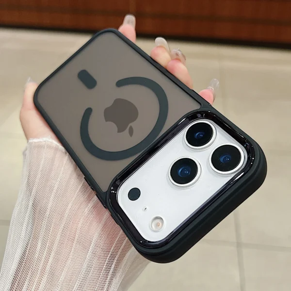 ⁦Luxury Matte Translucent Frosted For Magsafe Phone Case for iPhone 17 17 Air 17Pro 17 Pro Max Magnetic Wireless Charge Cover⁩ - الصورة ⁦2⁩