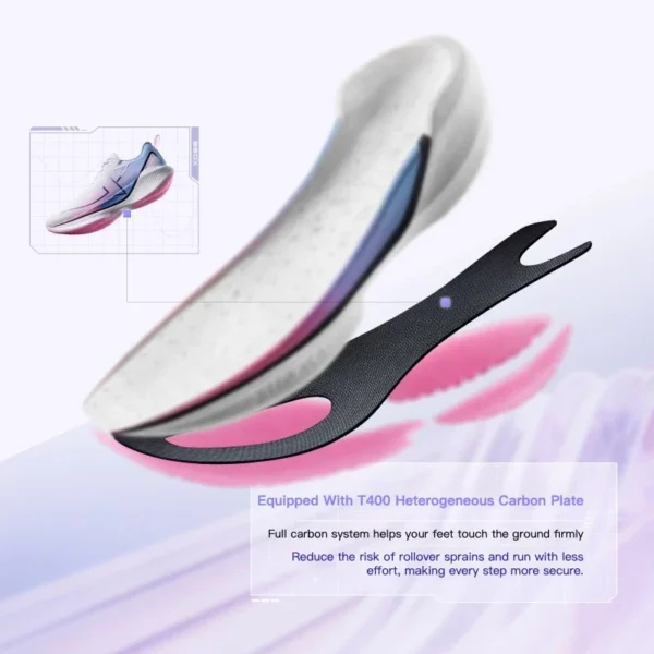Xtep 360X Professional Running shoes Men's Carbon Plate Marathon PB Sport Shoe Lightweight ETPU Material Sneakers 976119110080 - Image 4