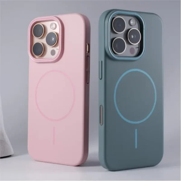 ⁦Luxury Original Hard PC Magsafe Case for iPhone 17 Air 16 15 14 Plus 13 12 Mini 11 Pro Max Shockproof Matte Thin Magnetic Cover⁩ - الصورة ⁦6⁩