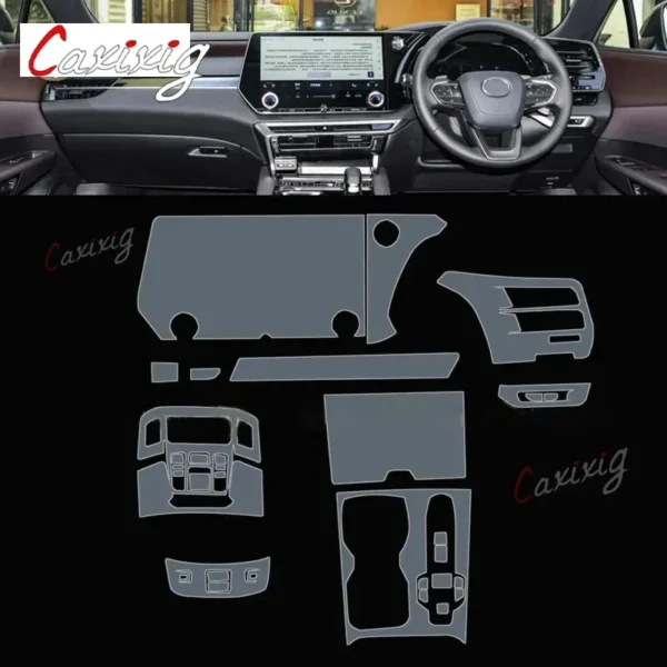 For Lexus RX 350 450 500 2023 car Interior Center console transparent car suit PPF-TPU protective film Anti-scratch Accessories