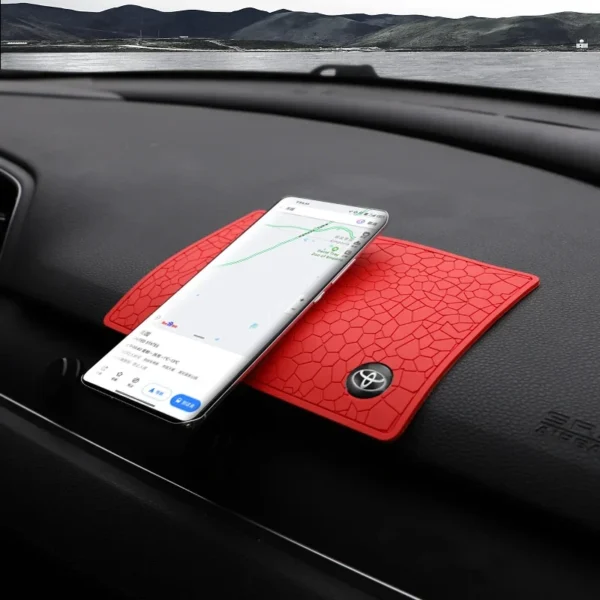 ⁦PVC Buffer Mat Non Slip Pad Car Accessories For Toyota Gazoo Racing TRD Corolla Yaris Chr Auris Rav4 Prius Prado Avensis Verso⁩ - الصورة ⁦4⁩