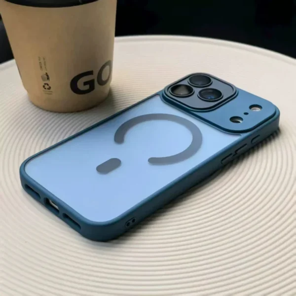 ⁦Original Matte Translucent Lens Protect Magsafe Phone Case For iPhone 17 17 Air 17Pro 17 Pro Max Magnetic Wireless Charge Cover⁩ - الصورة ⁦3⁩