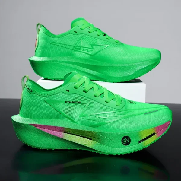 ⁦Speciality Carbon Plate Sports Running Shoes Marathon Air Cushion Men Breathable Lightweight Women Comfortable Nonskid Sneakers⁩ - الصورة ⁦4⁩