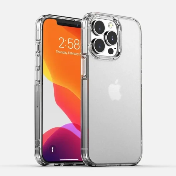 ⁦Luxury Translucent Matte Case for iPhone 17 Pro Max Air PC TPU Hybird Armor Phone Cover for iPhone 16 15 14 13 12 Pro Max Plus⁩ - الصورة ⁦5⁩