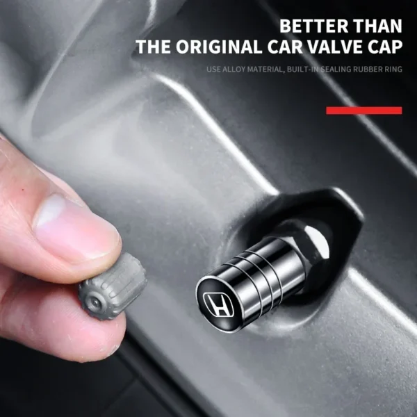 4pcs Metal Car Badges Wheel Tire Valve Caps Auto Accessories For Honda Civic Accord Fit CRV Jazz Odyssey Insight Legend HRV - Image 6