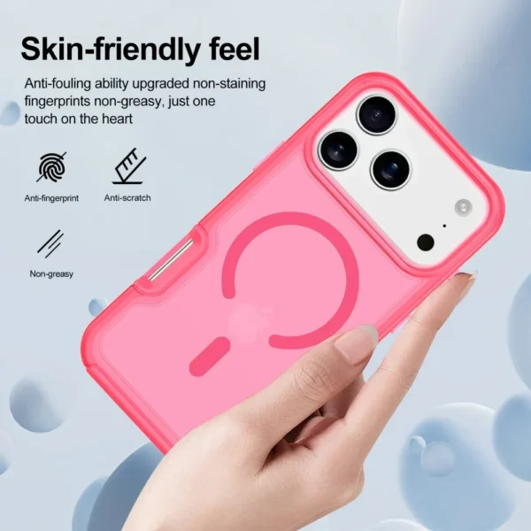 ⁦Matte For Magsafe Magnetic Phone Case For iPhone 17 Pro Max 17 Pro 17 Air 17 Transparent Armor Sturdy Shockproof Bumper Cover⁩ - الصورة ⁦5⁩