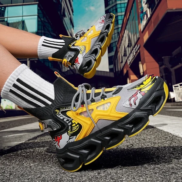 ⁦Shoes men Sneakers Male casual Mens Shoes tenis Luxury shoes Trainer Race Breathable Shoes fashion running Shoes for women⁩ - الصورة ⁦6⁩