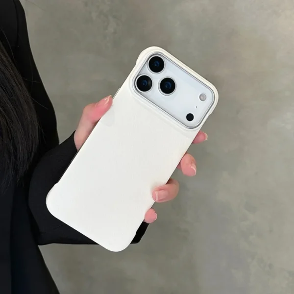 ⁦Ultra thin Frameless Case For Iphone 17 Pro Max Matte Leather Texture Cases for IPhone 17 Air 16 15 14 Pro Max 17pro Cover Shell⁩ - الصورة ⁦6⁩