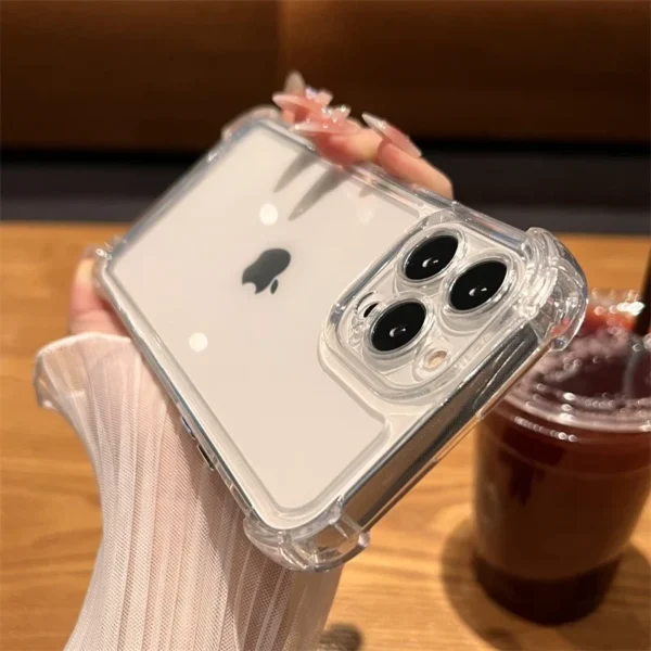 Luxury Shockproof Transparent Case For iPhone 17 Air 16 15 14 13 12 11 Pro Max 16E 7 8 Plus Bumper Cases Cover - Image 6