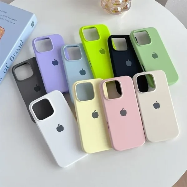 ⁦Original Silicone Case For iPhone 13 14 15 16 17 Pro Official Cover For Apple iPhone 16 Plus 17 Air 13 14 15 16 17 Pro Max Case⁩ - الصورة ⁦2⁩