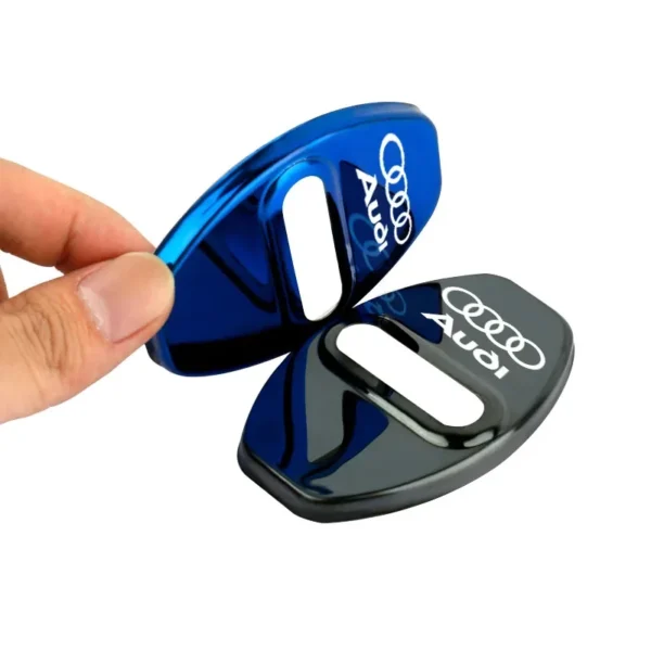 ⁦4PCS Car Styling Door Lock Cover Case Stickers Auto Decoration Accessories for Audi S A3 A4 Q7 Q3 Tt A7 8L B8 8P 8V B6 A5 A6 C7⁩ - الصورة ⁦3⁩