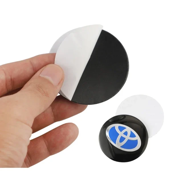 ⁦4pcs Car Wheel Stickers 56mm Auto Center Hub Cap Decal For Toyota Gazoo Racing TRD Corolla Yaris Chr Auris Rav4 Prius Prado⁩ - الصورة ⁦2⁩