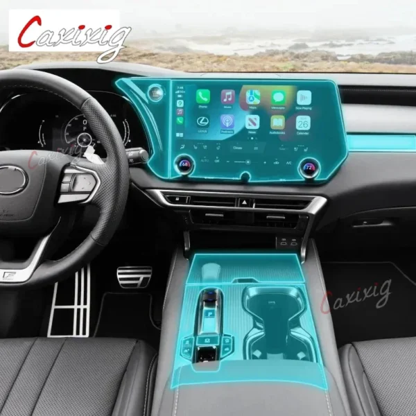 ⁦For Lexus RX 350 450 500 2023 car Interior Center console transparent car suit PPF-TPU protective film Anti-scratch Accessories⁩ - الصورة ⁦2⁩