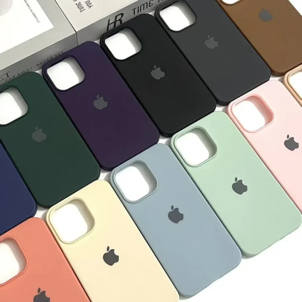 ⁦Original Silicone Case For iPhone 13 14 15 16 17 Pro Official Cover For Apple iPhone 16 Plus 17 Air 13 14 15 16 17 Pro Max Case⁩ - الصورة ⁦4⁩