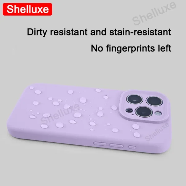 ⁦Luxury Liquid Silicone Case Shelluxe For iPhone 17 16 15 Plus 14 Pro Max For APPLE iPhone17 Air Feel Soft Shockproof Phone Cases⁩ - الصورة ⁦5⁩
