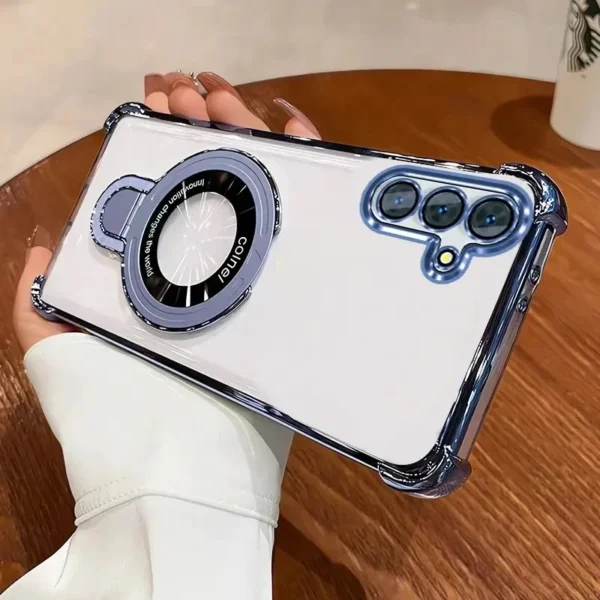 Shockproof Plating Magnetic Bracket Magsafe Case For Samsung Galaxy A16 A26 A36 A56 A17 A07 A06 A15 A25 A35 A55 A14 A24 A34 A54 - Image 6